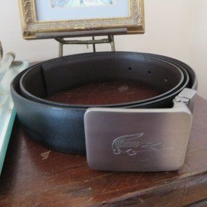Men's Lacoste Reversible Leather Belt Size 38